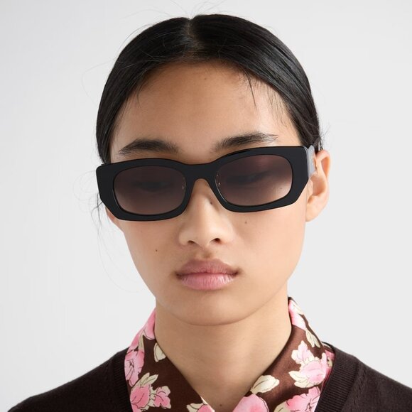 Prada Men Sunglasses Black Grey Gradient Rectangle PRB05S 3890A7 NEW AUTHENTIC - Picture 11 of 11